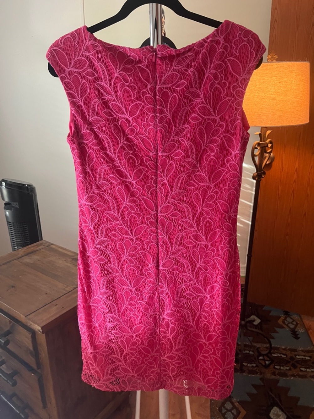 Chaps Fuchsia Lace Dress - Picture 4 of 4